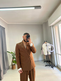 Giacca 2 Bottoni Marrone
