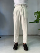 Pantalone Vita Alta Avorio