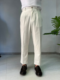 Pantalone Vita Alta Avorio
